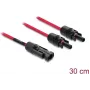 DELOCK solárny rozbočovací kábel 1x konektor samec na 2x konektor samica 30 cm červený (model 90707)