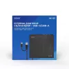 SAVIO AK-59 externá štíhla CD/DVD vypaľovačka R/RW - USB-C/USB-A, čierna