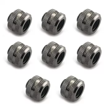 XSPC konektor G1/4 na 14 mm hardtube, čierny chróm - 8 ks
