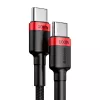 Baseus Cafule PD2.0 100W Flash-Charging USB na Type-C kábel (20V 5A) 2m červená+čierna