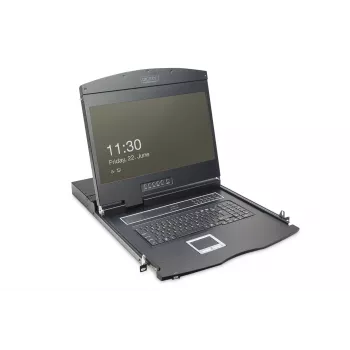 KVM konzola Digitus 19 palcov LCD 8-port VGA US klávesnica
