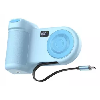 Aktívny držiak na telefón Belkin Stage PowerGrip – 9300 mAh batéria, svetlomodrá