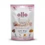 Psí snack OLLO Air-Dried Skin & Coat Lamb Strips 80 g — vzduchom sušené hypoalergénne jahňacie pásiky na podporu kože a srsti