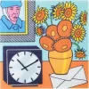 NeXtime hodiny 8170 Go van Go, 43x43 cm, nástenné, viacfarebné
