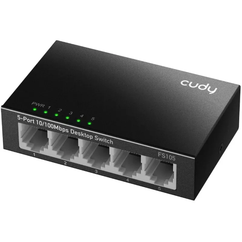 Neupravovateľný switch Cudy FS105 5 portov Fast Ethernet 10/100 čierny