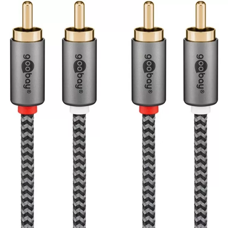 Goobay 65295. Konektor 1: 2 x RCA, konektor 1 pohlavie: samec, konektor 2: 2 x RCA, konektor 2 pohlavie: samec, materiál kábla: