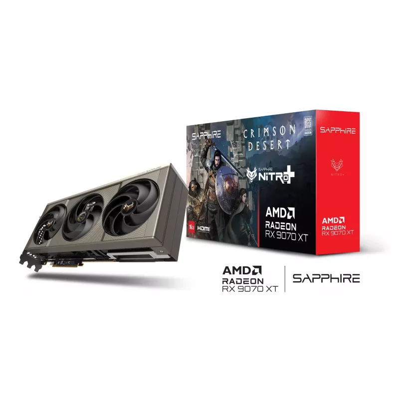 Grafická karta Sapphire NITRO+ Radeon RX 9070 XT OC Crimson Desert Edition — 16 GB GDDR6, 256-bit, PCIe 5.0