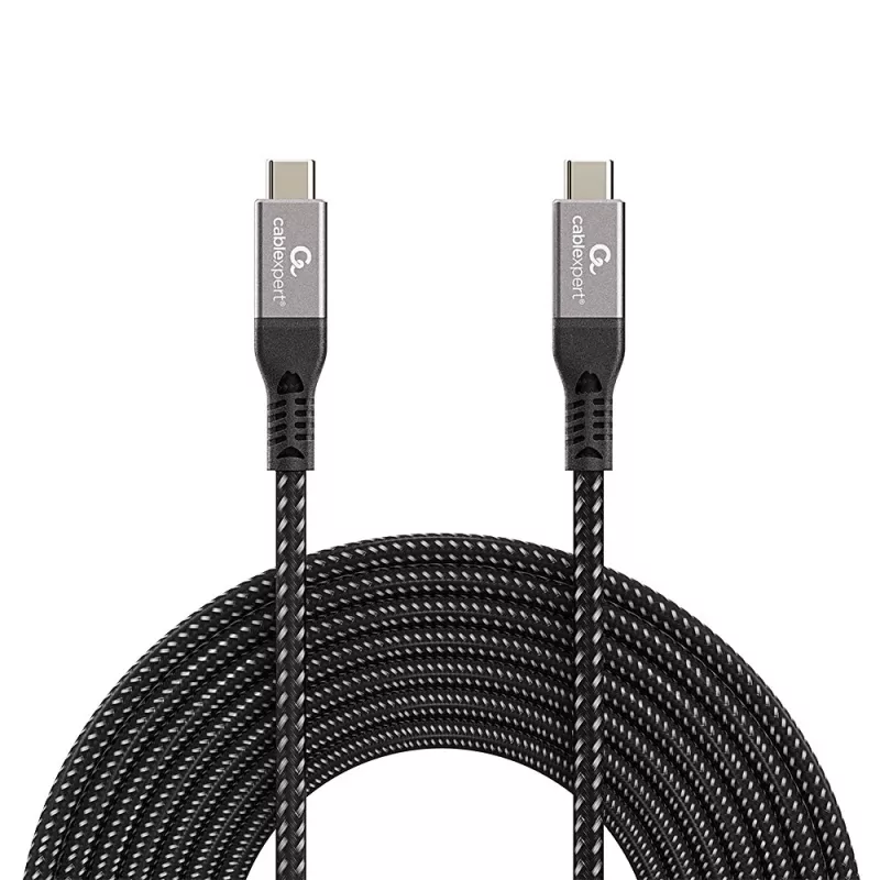 USB-C na USB-C kábel GEMBIRD CCBP-USB4-CMCM240 1,5 m, USB4 Gen 3x2, 40 Gbit/s, 240 W, čierny