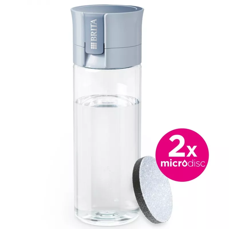 Filtračná fľaša BRITA Vital pastelovomodrá 600 ml s 2 filtrami MicroDisc, bez BPA, vhodná do umývačky riadu