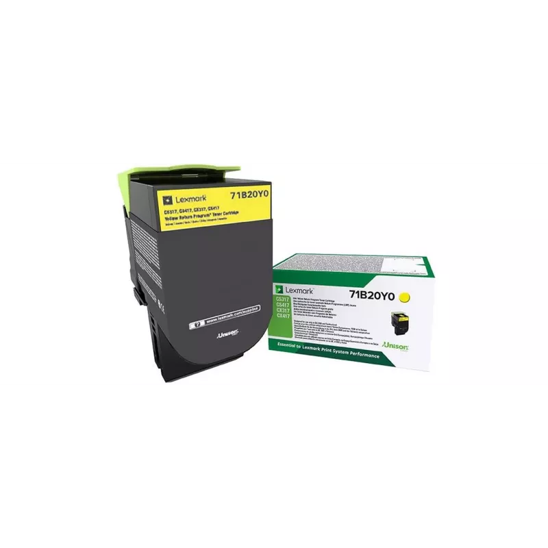 Tonerová kazeta Lexmark 71B20Y0 2300 strán žltá
