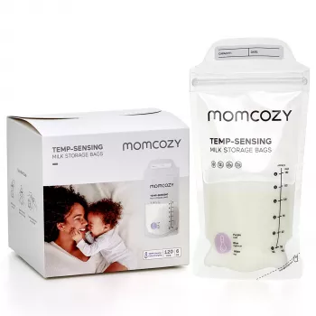 Momcozy MS005 vrecká na uchovávanie mlieka 120 ks, teplotne citlivé, 170 ml