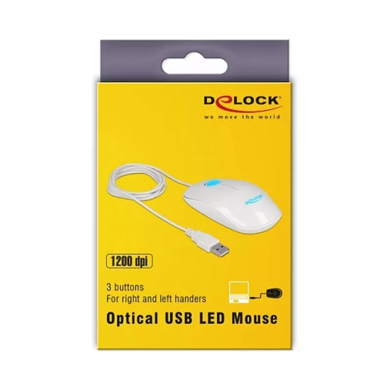 Myš DeLOCK 12537 USB Type-A optická 1200 DPI
