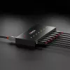 Lindy 7 portový USB 3.0 kovový hub, USB 3.2 Gen 1 (3.1 Gen 1) Type-A, 5000 Mbit/s, čierna, 0,8 m, 185 mm, 75 mm