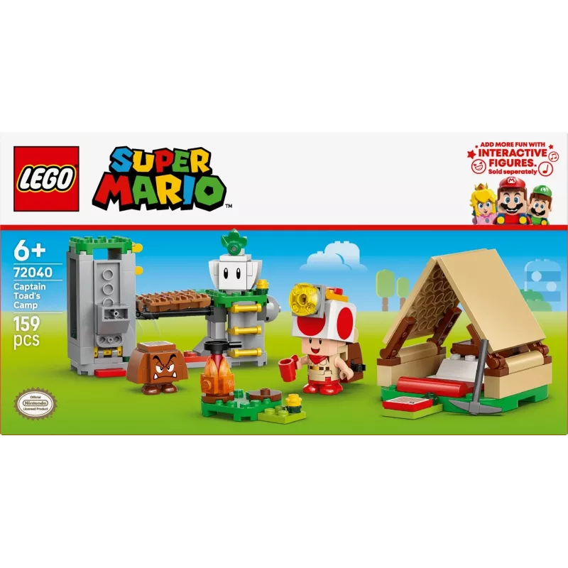 Konštrukčná hračka LEGO Captain Toads Camp sada 72040 s interaktívnymi funkciami Super Mario