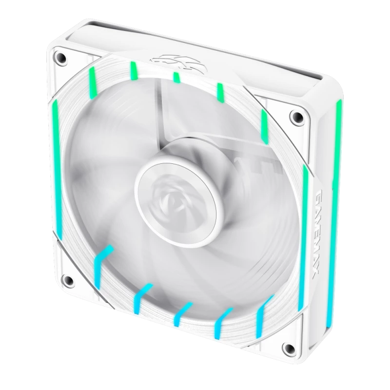 GAMEMAX TORNADO T12 ARGB-RW 120mm biely skriňový ventilátor s reverznými lopatkami