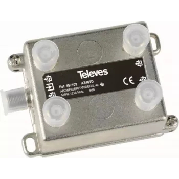 4-násobný rozdeľovač Televes AZ48TD 5–1218 MHz, 8 dB útlm