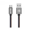 Dátový kábel USB Tellur USB na Type-C 1 m denim, opletaný 1m kábel na nabíjanie a prenos dát
