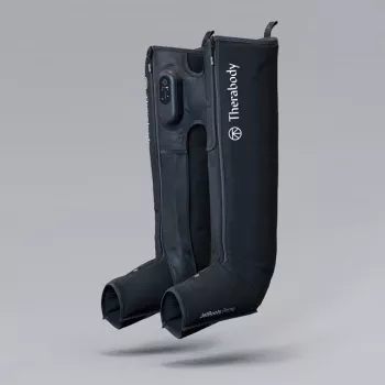 Pneumatické regeneračné topánky Therabody RecoveryAir JetBoots Prime S — sekvenčný kompresný systém, batéria, 180 min výdrž, čierna, 2,51 kg