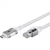 Goobay 74177 - sieťový adaptér kábel USB 3.1 Type-C Gigabit Ethernet 3 m - sieťová karta - 1 000 Mbps (74177)