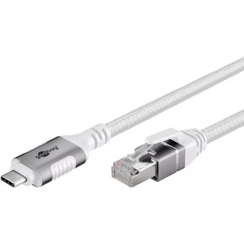 Goobay 74177 - sieťový adaptér kábel USB 3.1 Type-C Gigabit Ethernet 3 m - sieťová karta - 1 000 Mbps (74177)