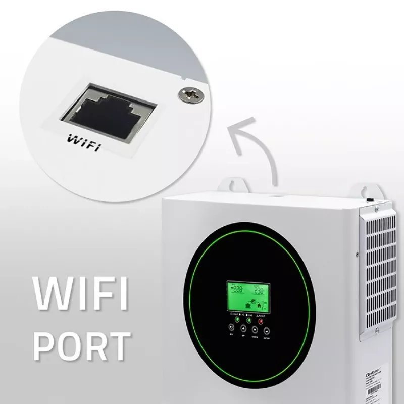 Off-grid solárny invertor QOLTEC 3500W model 53864 pre samostatné fotovoltaické systémy