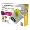 Elektronická kuchynská váha ESPERANZA Avocado sivá — kapacita 5 kg, bambusová plošina, jednotky g/lb/oz