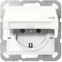 Zásuvka Schuko GIRA System 55, biela, hĺbka 29 mm