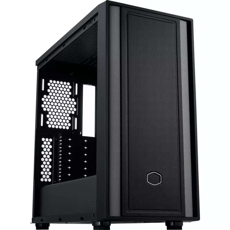Cooler Master MasterBox 600 Lite PC skriňa, MIDI-Tower, E-ATX, tvrdené sklo - čierna