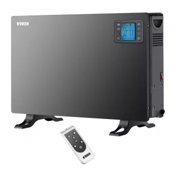 Elektrický konvektorový ohrievač NOVEEN CH7100 — 2000 W, 3 výkonové stupne, LCD, časovač, diaľkový ovládač, čierny