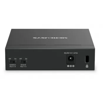 Mercusys 5-portový Gigabit desktop switch so 4-portovým PoE+