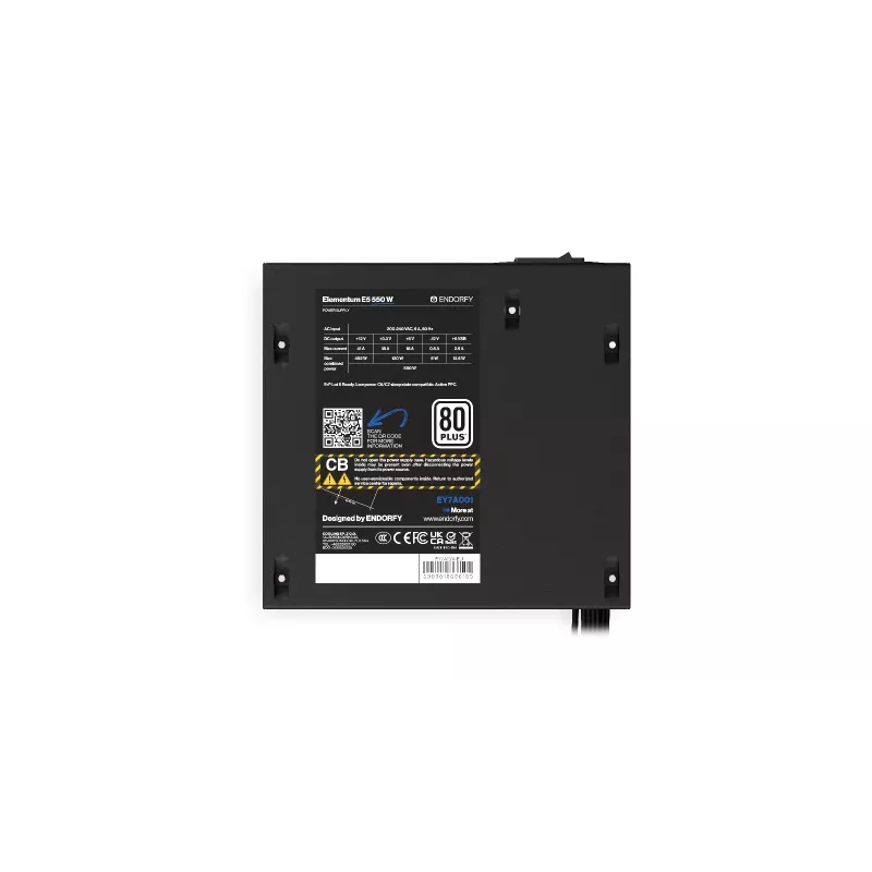 ENDORFY Elementum E5 550W napájací zdroj 24-pin ATX ATX čierny