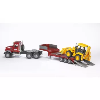 Hračka náves s príslušenstvom JCB 4CX, BRUDER, model BR-02813, konštrukcia ABS, viacfarebná