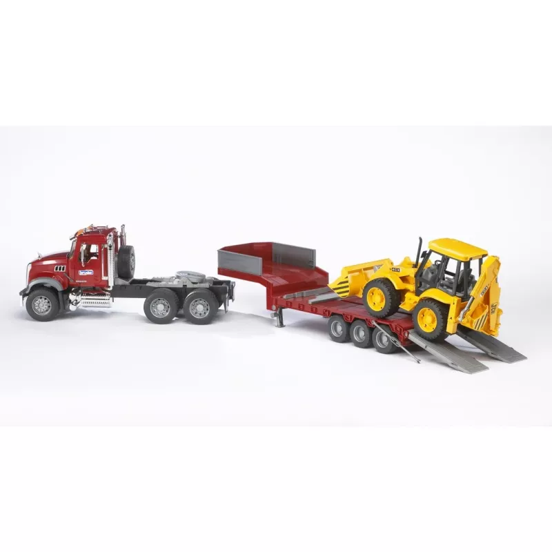 Hračka náves s príslušenstvom JCB 4CX, BRUDER, model BR-02813, konštrukcia ABS, viacfarebná
