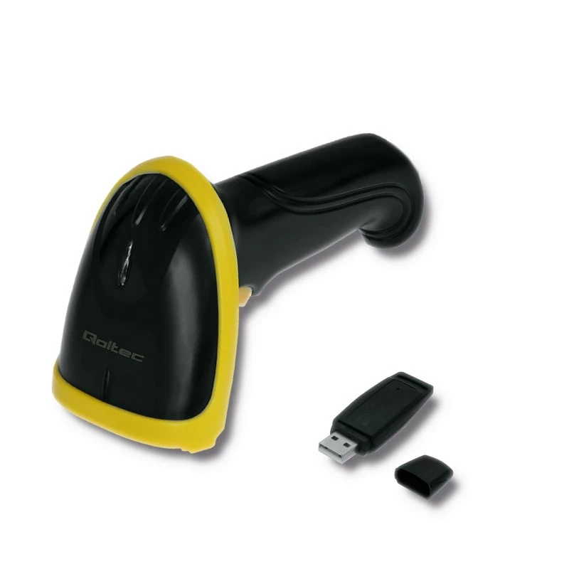 Qoltec 50862 bezdrôtový laserový skener čiarových kódov 1D | 2.4GHz