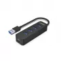 UNITEK uHUB Q4 USB 3.2 Gen 1 (3.1 Gen 1) Type-A 5000 Mbit/s čierny