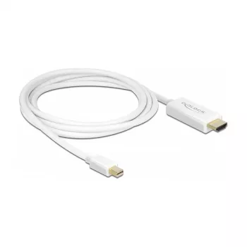 Video kábel adaptér DeLOCK 83707 Mini DisplayPort na HDMI 2m biely