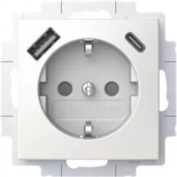BUSCH JAEGER SCHUKO zásuvka USB-A+C 20 EUCB2USBAC-914 (2CKA002011A6298)