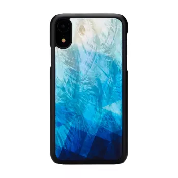Puzdro na telefón iKins pre iPhone XR – modré jazero zvonku, čierna vnútri