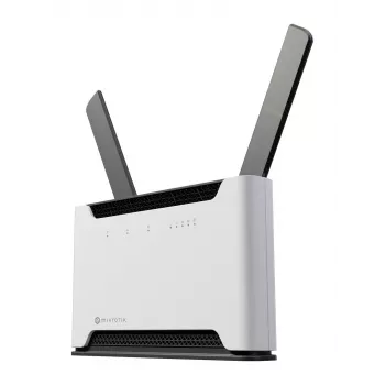 WLAN router MikroTik Chateau PRO ax — Dualband 2,4/5 GHz, 3548 Mbit/s, PoE, 5x LAN, 2 externé antény, sivý/biely