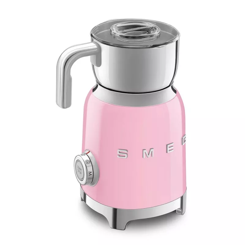 Automatický šľahač mlieka Smeg MFF11PKEU ružová nerezová oceľ 500W