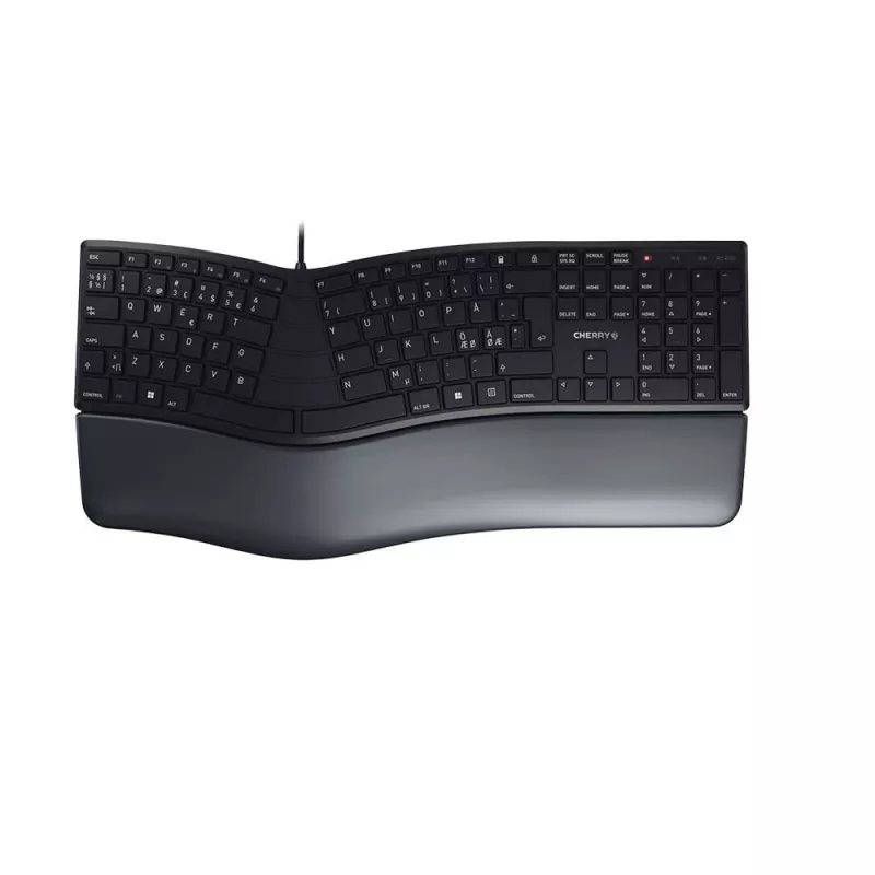 CHERRY KC 4500 ERGO klávesnica univerzálna USB QWERTY nordická čierna