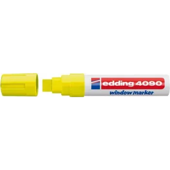Kriedový marker Edding 4090 dlátový hrot žltá 5 ks