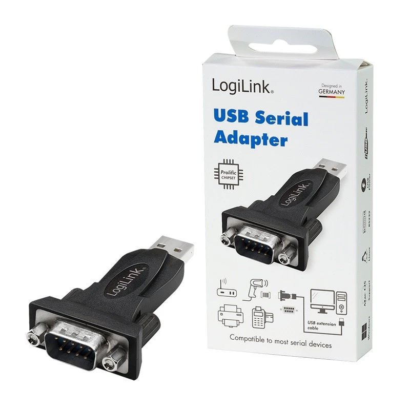 LogiLink AU0002F RS-232 USB 2.0 adaptér samec čierny