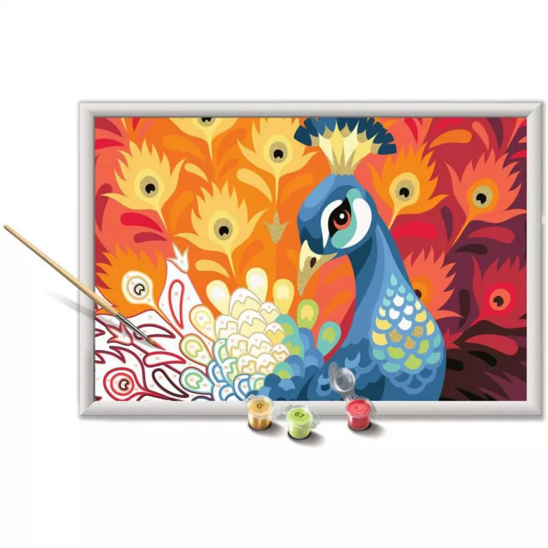 Maliarska a odlievacia sada Ravensburger CreArt Proud Peacock — maliarska sada