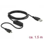 USB kábel DeLOCK 84803 USB 2.0 1,5 m USB A Micro-USB B čierny