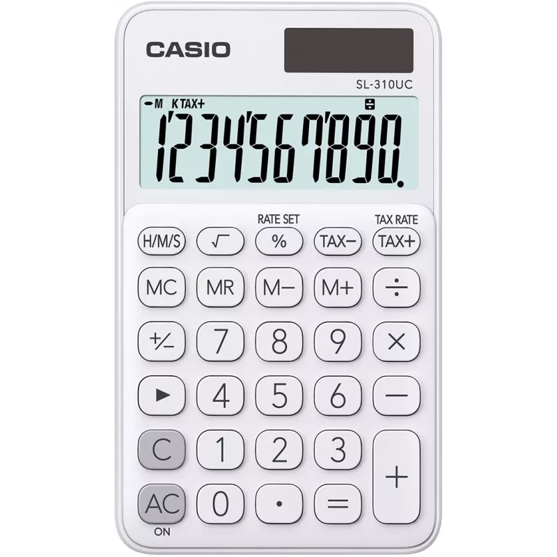 Kalkulačka CASIO SL-310UC-WE, biela, 10-miestny displej