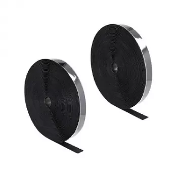 DeLOCK suchý zips vysokovýkonný samolepiaci 25 m x 25 mm čierny