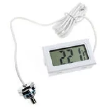 Digitálny teplomer Lamptron TS708 so závitovým pripojením G1/4 palca, biely