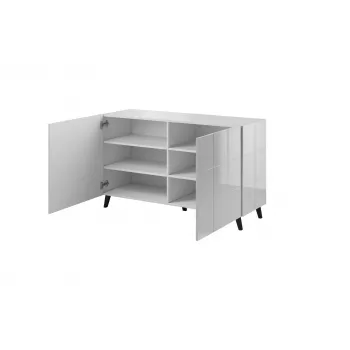 Cama komoda 2D REJA biela lesklá/biela lesklá