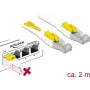 Sieťový kábel DELOCK 85332 RJ-45 Cat6a 2 m biely